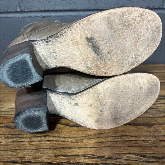 Steve Madden Lace-Up Ankle Boots Women’s 7.5 Brown Leather Heel Side Zip - Picture 7 of 10